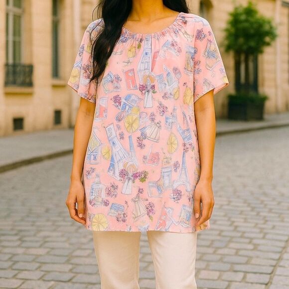 Cathy Daniels | Peasant Top Size Large - Picture 1 of 6